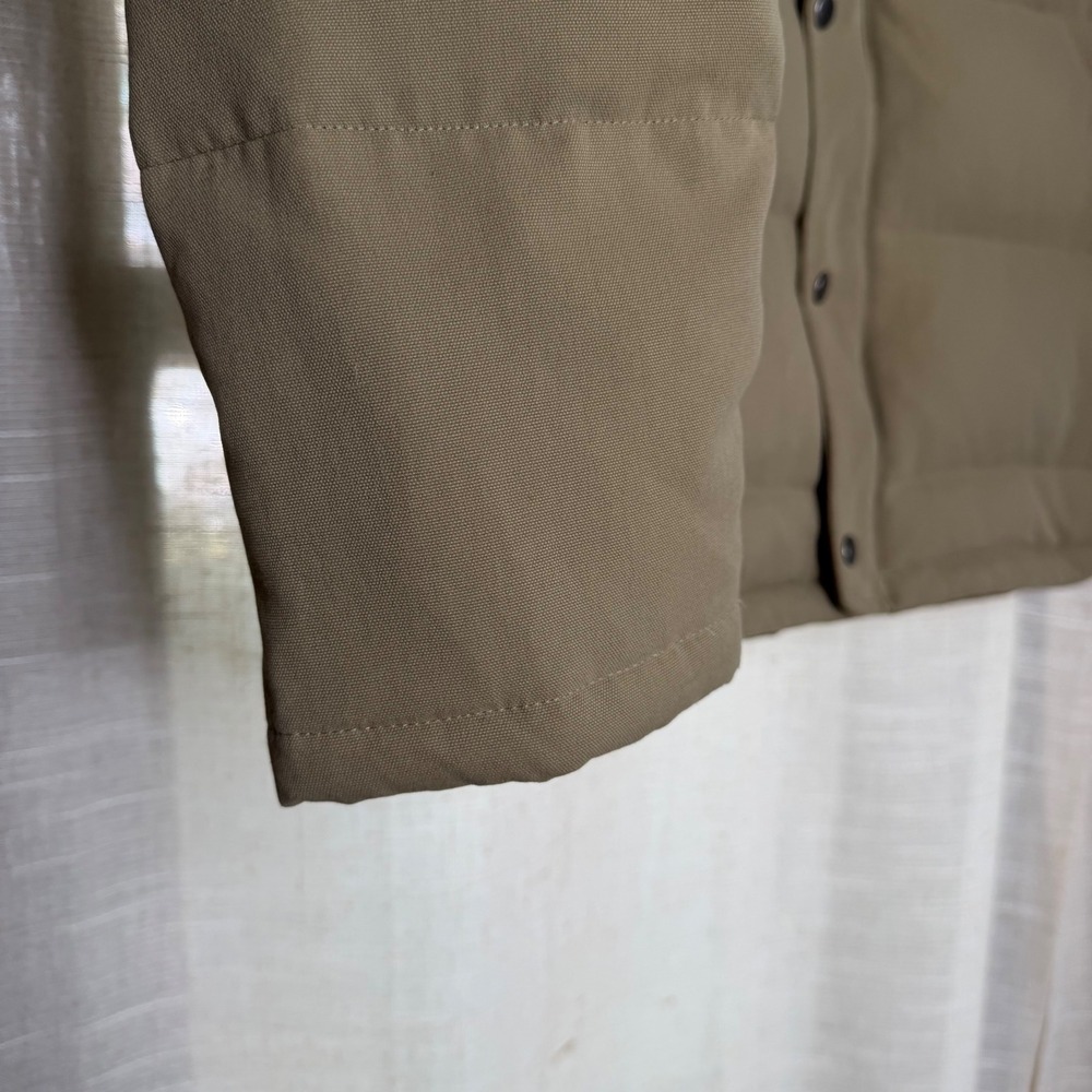 Patagonia Bivy Down Jacket Quilted Colorblock Tan Navy Men's Size M STY28321 - Picture 6 of 11